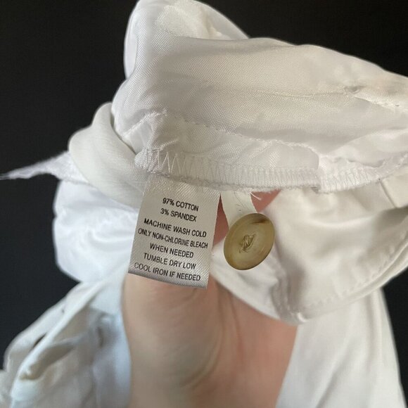 Ann Taylor LOFT Womens White Crop Pants Size 2P summer tea party cropped - Picture 7 of 7
